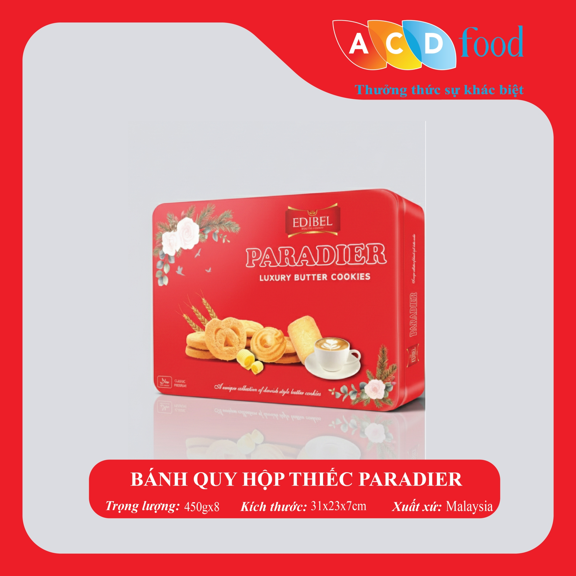 BÁNH HỘP THIẾC PARADIER